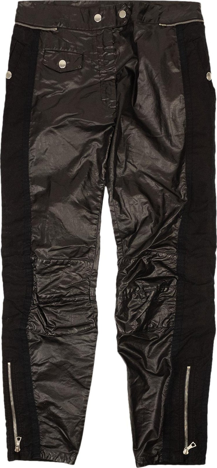 Dries Van Noten Leather Pelgrave Straight Fit Pants 'Black'