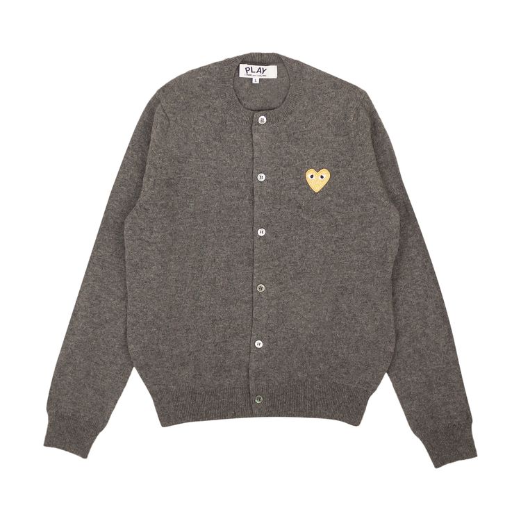 Comme des Garcons Wool Knit Heart Cardigan White
