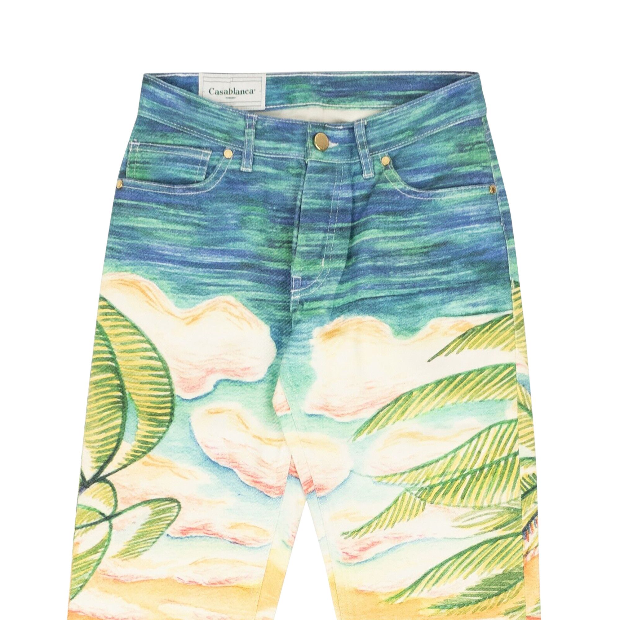 Buy Casablanca Huwaki Printed Denim Jeans 'Multicolor Buy Casablanca Huwaki Printed Denim Jeans 'Multicolor