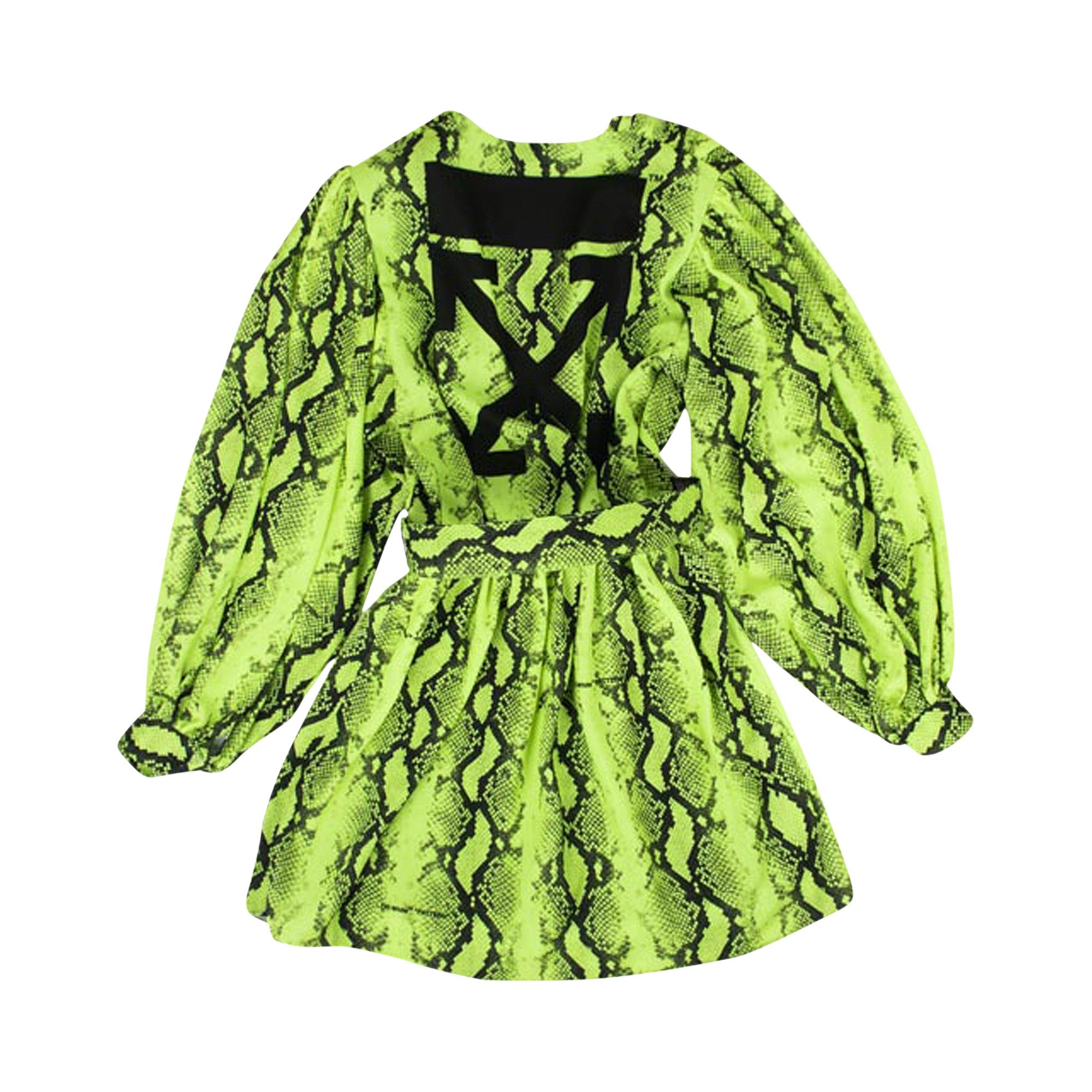 Achetez des Off White Snake V Arrow Belt Dress Neon Green OWDB134S19D600456210 GOAT FR