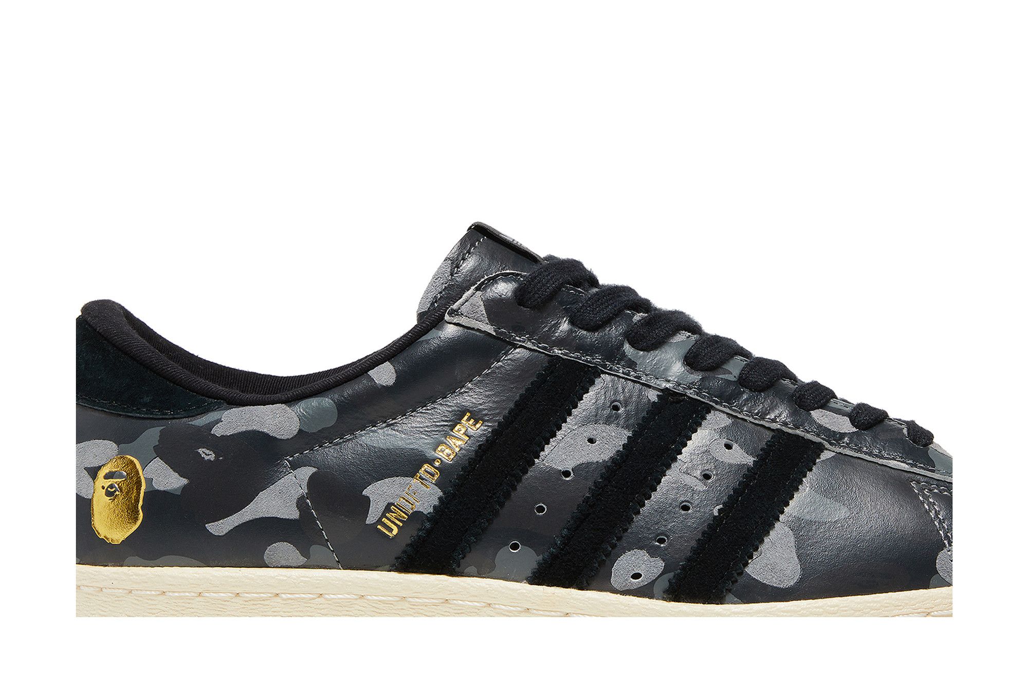 Bape adidas black camo top