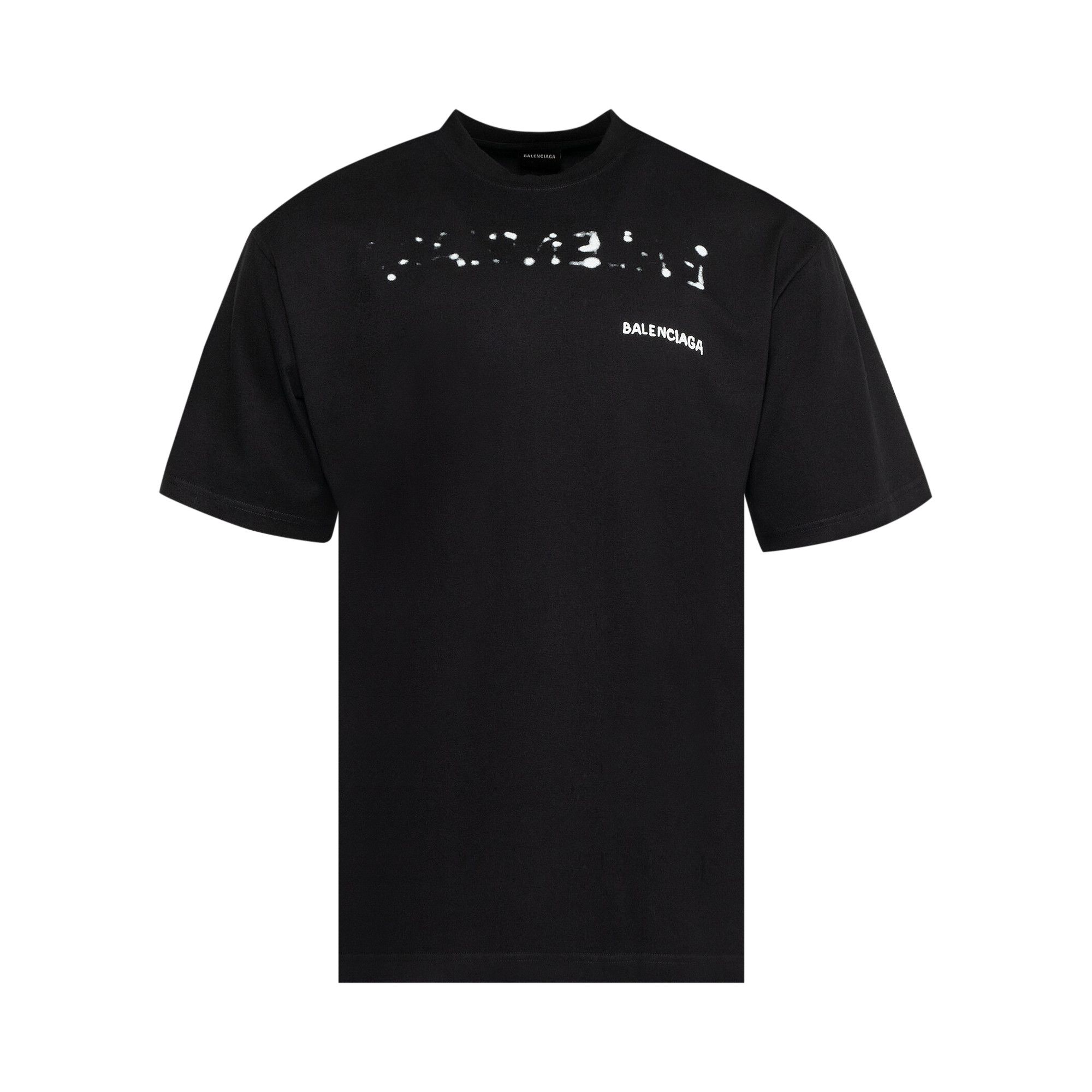Buy Balenciaga Large Fit T-Shirt 'Black/White' - 641675 T0V05 1070