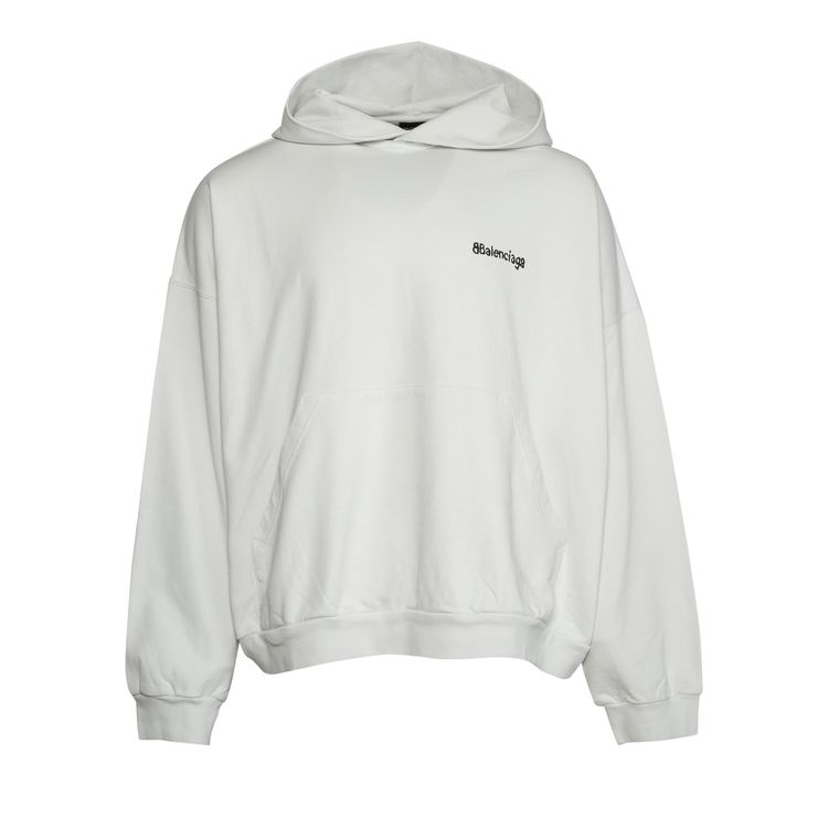 Balenciaga Large Fit Hoodie Dirty White