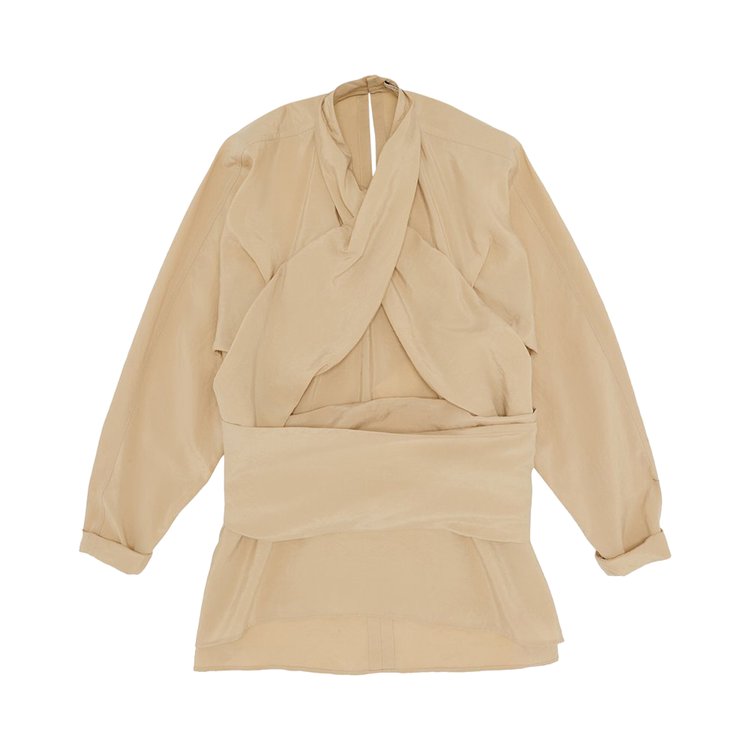 Lemaire Knotted Shirt Top 'Dusty Mastic'