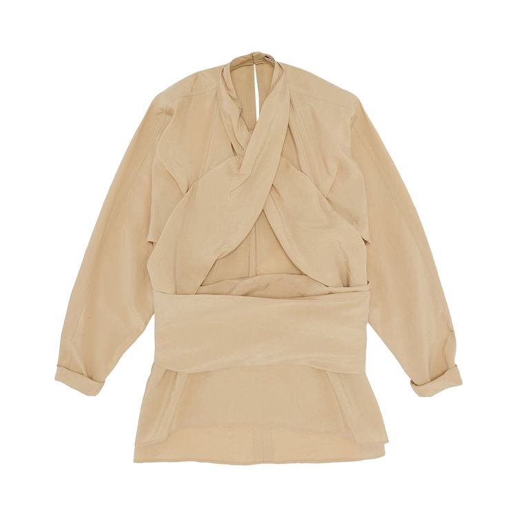 Lemaire Knotted Shirt Top Dusty Mastic