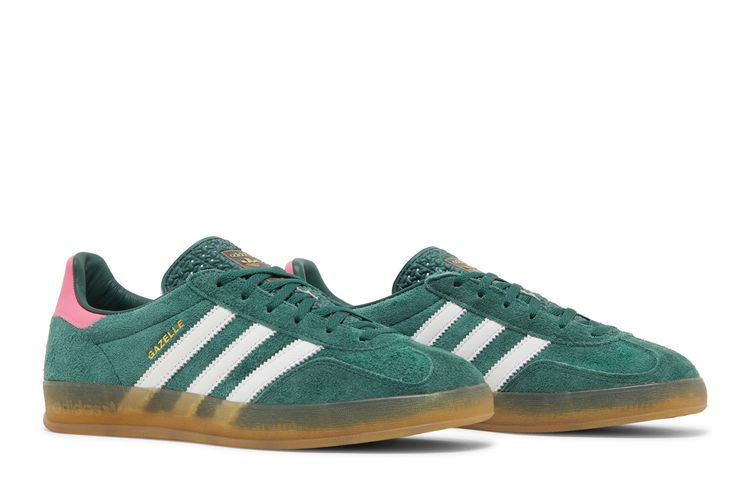 adidas gazelle silver green womens adidas Gazelle ADV Shoes - Unisex - Green / Cloud White / Gold main image 1
