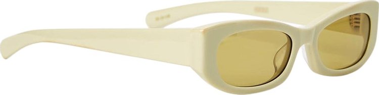 Flatlist Gemma Sunglasses Solid IvorySmoked Olive Lens