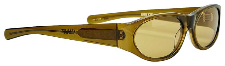 Flatlist Eddie Kyu Sunglasses Crystal OliveSmoked Olive Lens