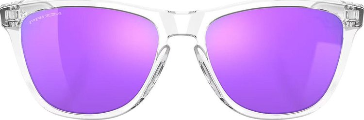 Oakley Frogskins Sunglasses 'Polished Clear/Prizm Violet'