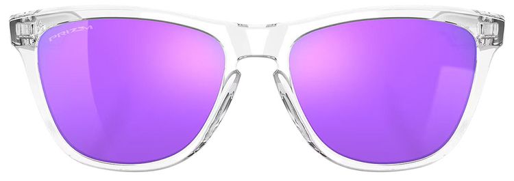 Oakley Frogskins Sunglasses 'Polished Clear/Prizm Violet'