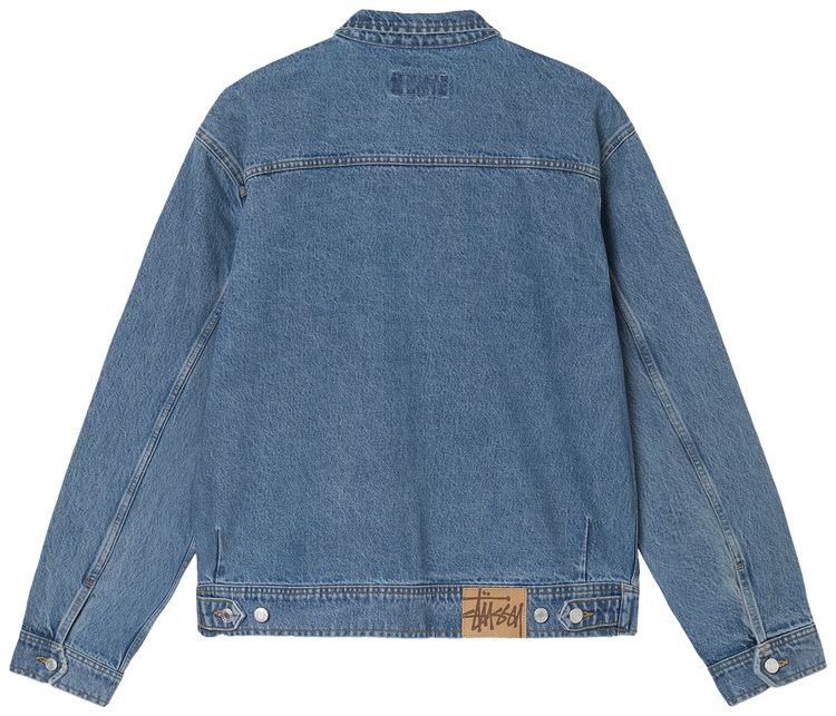 Stussy Denim Zip Work Jacket Washed Blue