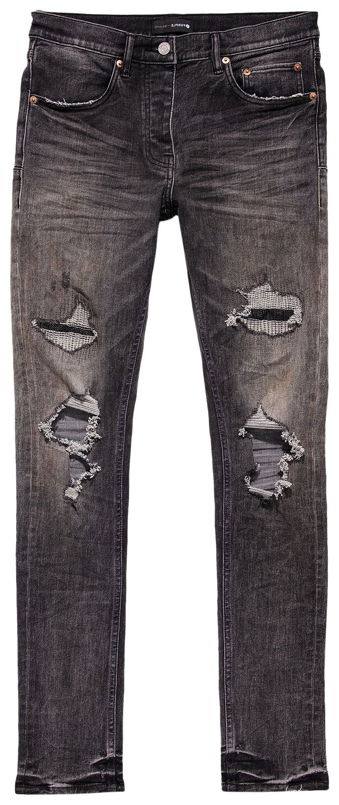 Purple Brand Skinny Fit Jeans in Optic Knee Natural Size 32 REG main image 0