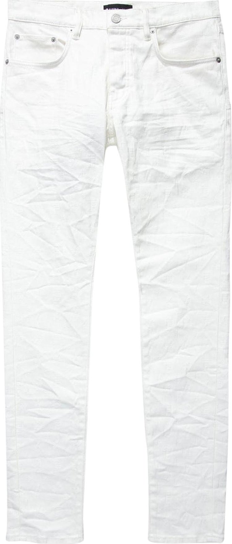PURPLE BRAND Low Rise Skinny Jeans 'White Film/Monogram'