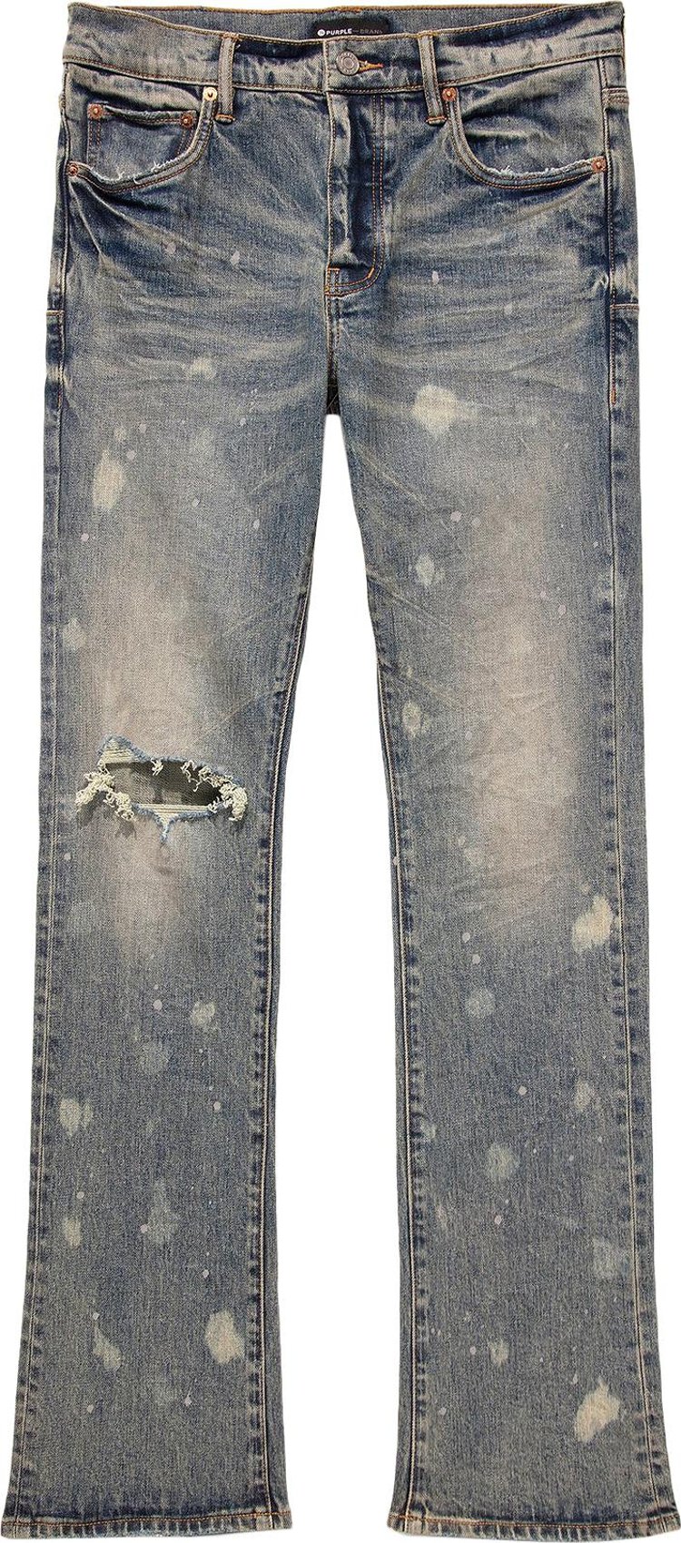Buy PURPLE BRAND Bootcut Jeans 'Mid Indigo/Acid Bleach' - P004