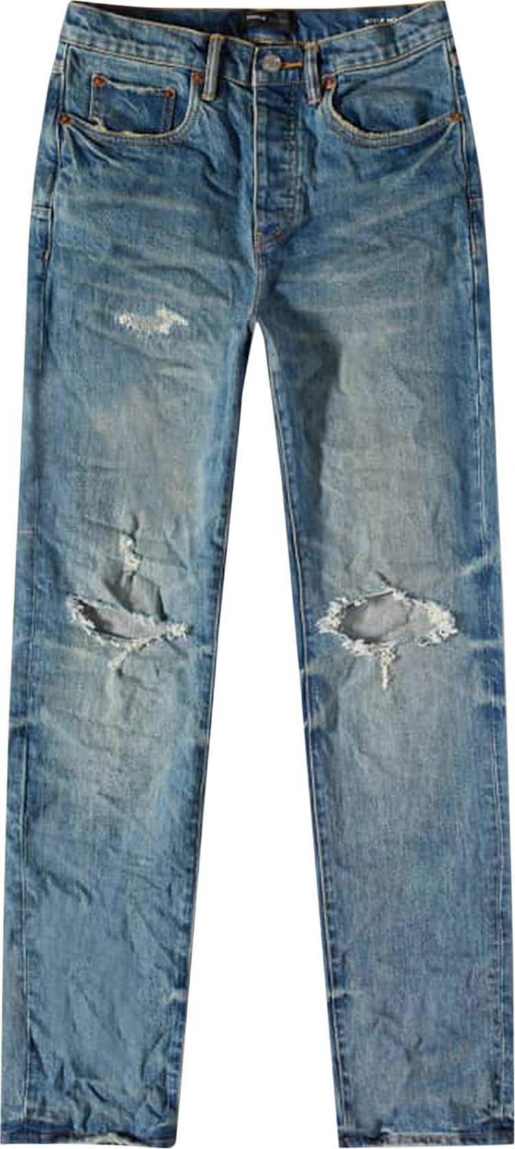PURPLE BRAND Mid Rise Straight Jeans 'Vintage Aged Indigo/Blowout'