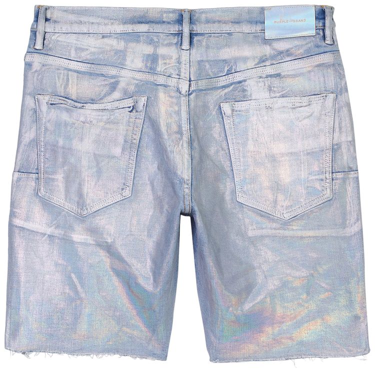 PURPLE BRAND Iridescent Shorts Light IndigoPearl