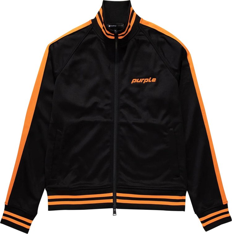 PURPLE BRAND Track Jacket 'Black Beauty/Orange'