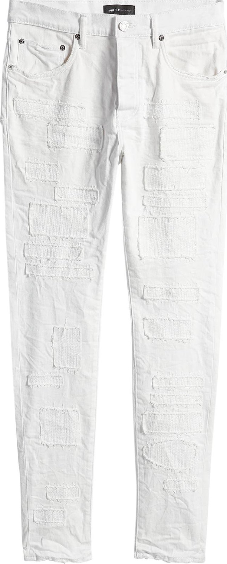 Buy PURPLE BRAND Low Rise Skinny Jeans 'Optic Patch Repair' - P001 ...