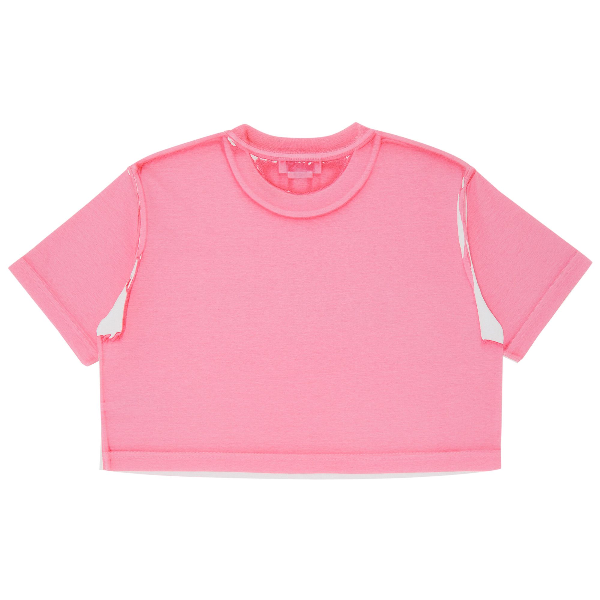 Buy Lanvin Overprinted Cropped Tee 'Peony Pink' - RW TS0036