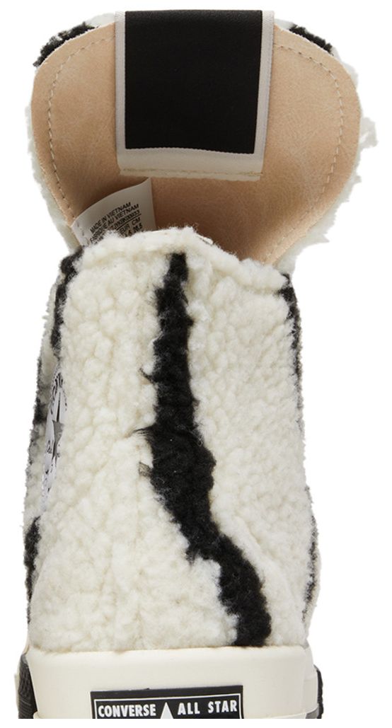 Rick Owens x Converse DRKSHDW TURBODRK Chuck 70 High Zebra