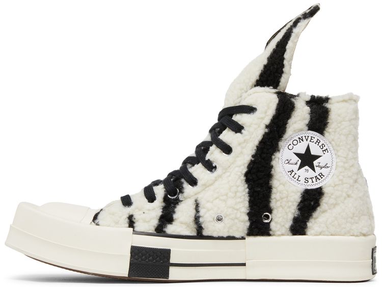 Rick Owens x Converse DRKSHDW TURBODRK Chuck 70 High Zebra