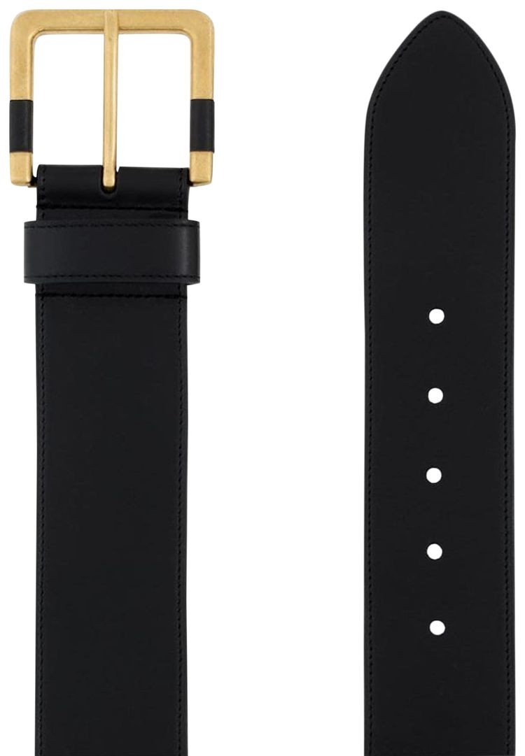 Saint Laurent Square Buckle Large Belt Nero