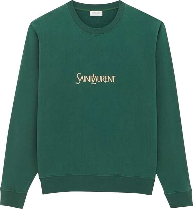 Saint Laurent Printed Sweatshirt 'Green/Natural'