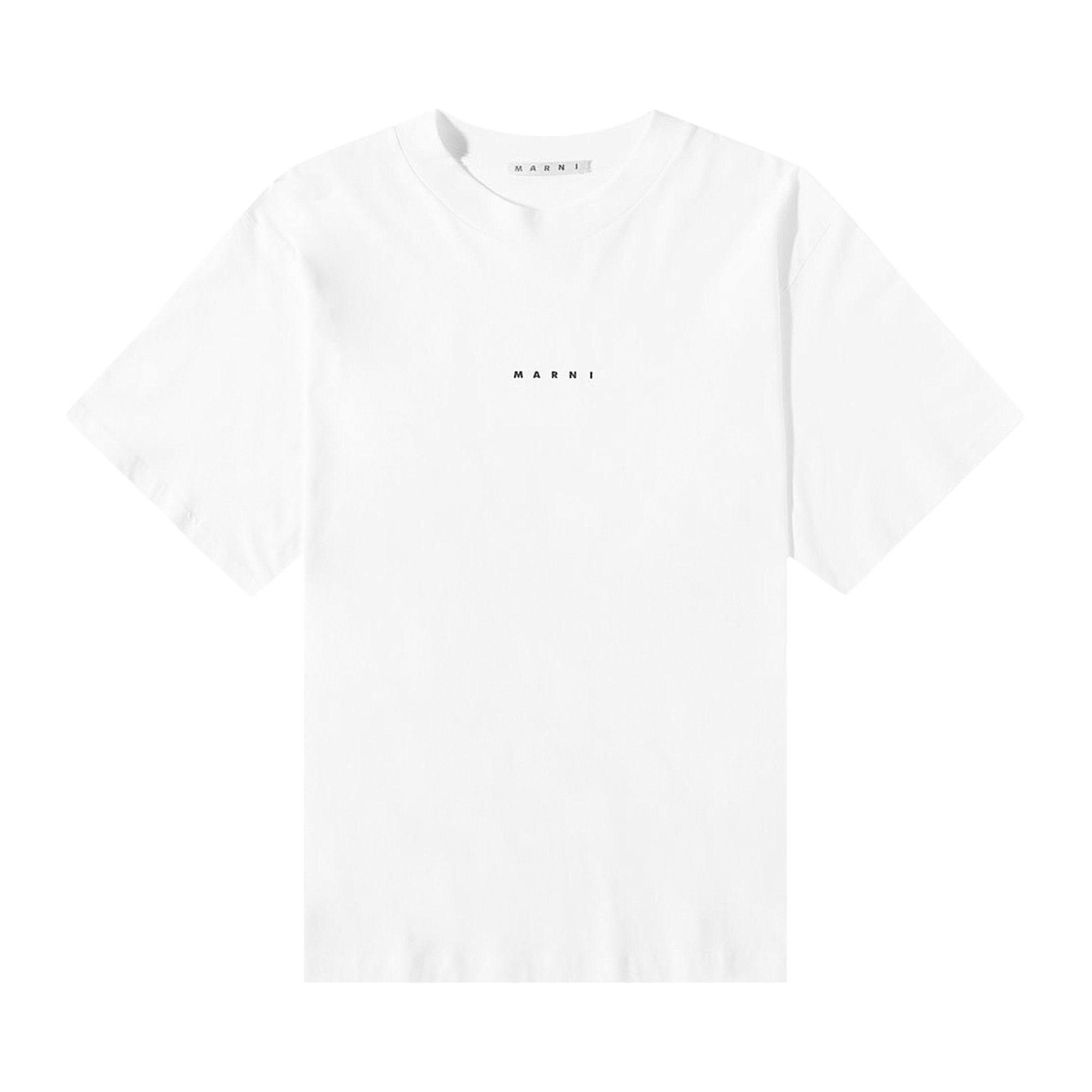 ★MARNI★ Cotton Jersey Logo Short Sleeve T-Shirt Lily White Buy Marni Organic Cotton Jersey Logo T-Shirt II 'Lily White