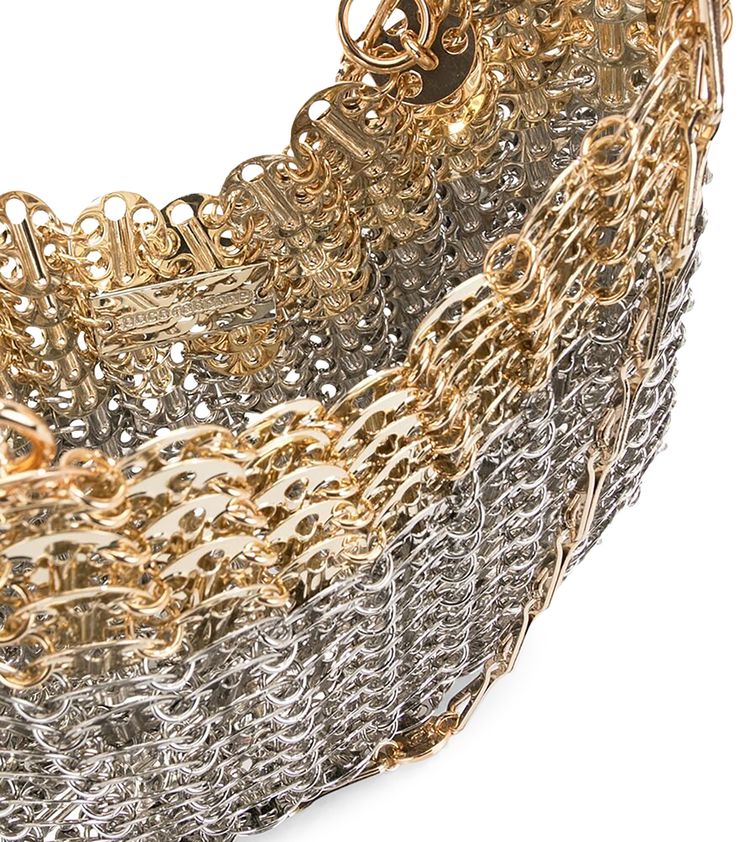 Paco Rabanne 1969 Skyline Metal Shoulder Bag SilverLight Gold