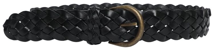 Saint Laurent Woven Belt Nero