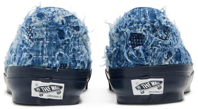 FDMTL x Vans OG Classic Slip On LX Distressed Indigo