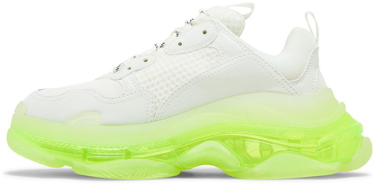 Balenciaga Wmns Triple S Sneaker Clear Sole   White Fluo Yellow