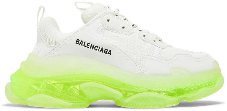 Balenciaga Wmns Triple S Sneaker Clear Sole   White Fluo Yellow