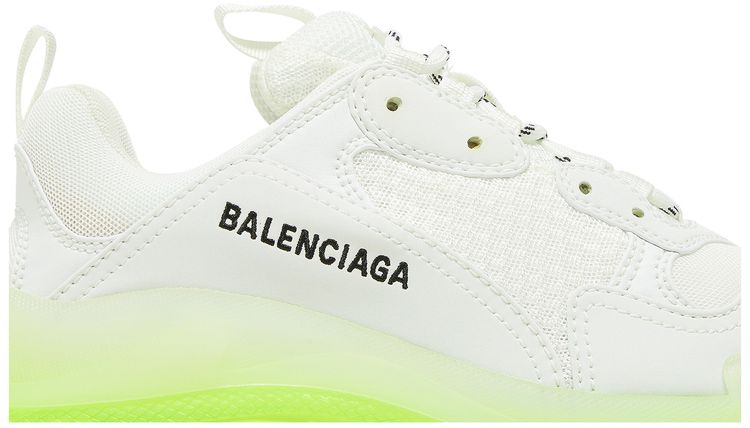 Balenciaga Wmns Triple S Sneaker Clear Sole   White Fluo Yellow