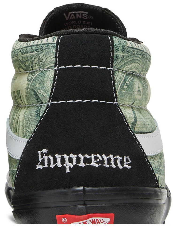Supreme x Skate Grosso Mid Dollar Bill   Black