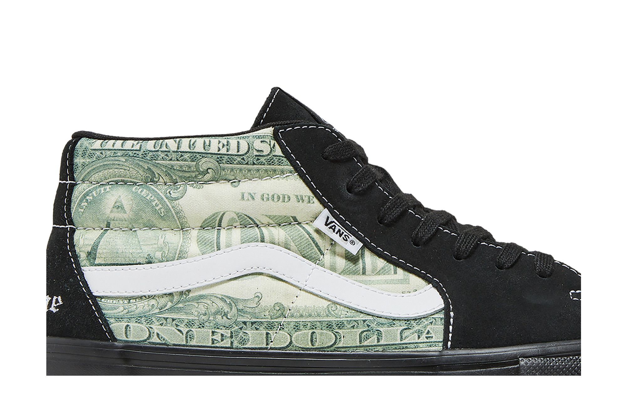 Size 10.0 Supreme x Skate Grosso Mid 'Dollar Bill - Black'