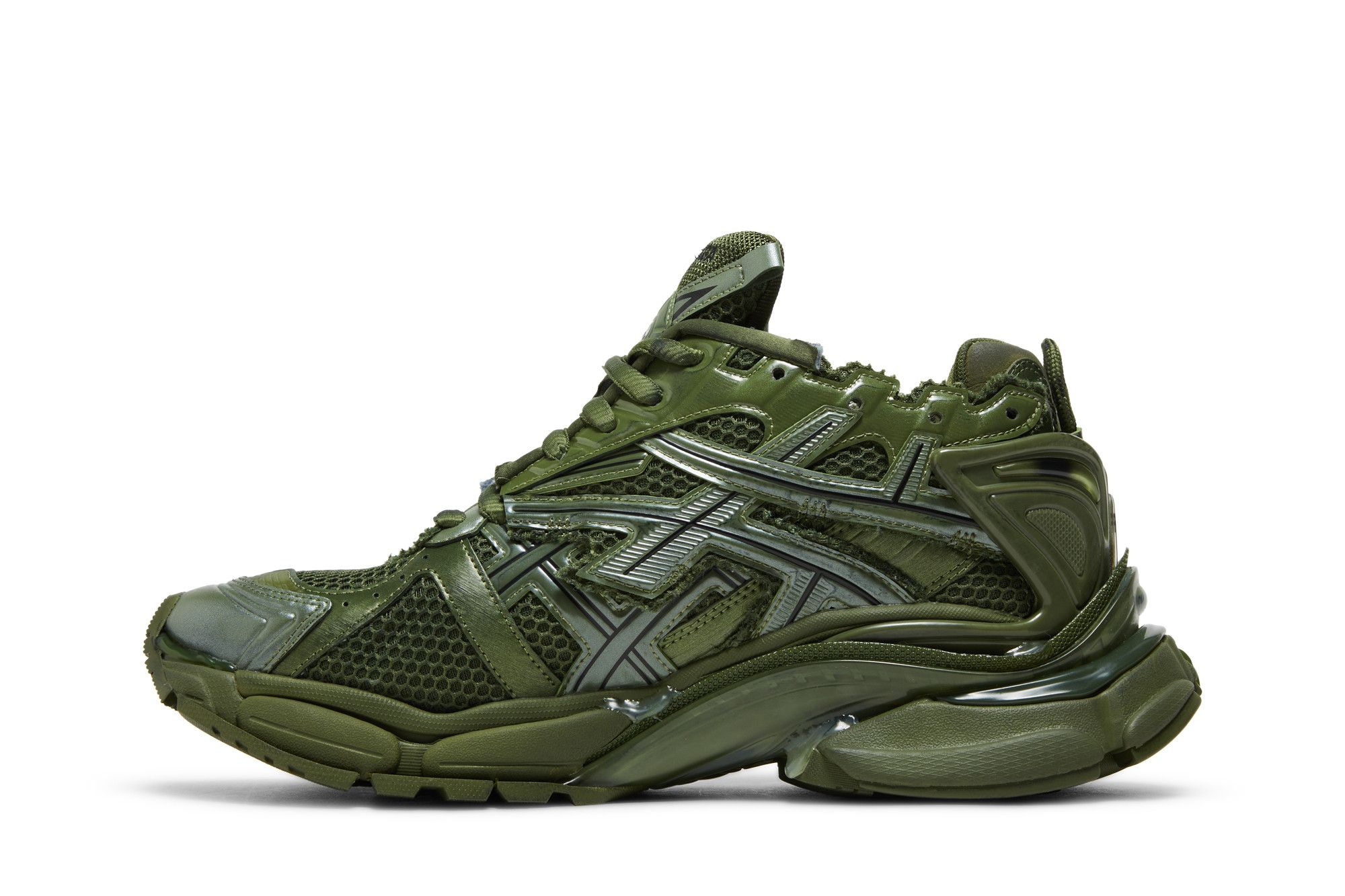 Khaki green balenciaga runners clearance