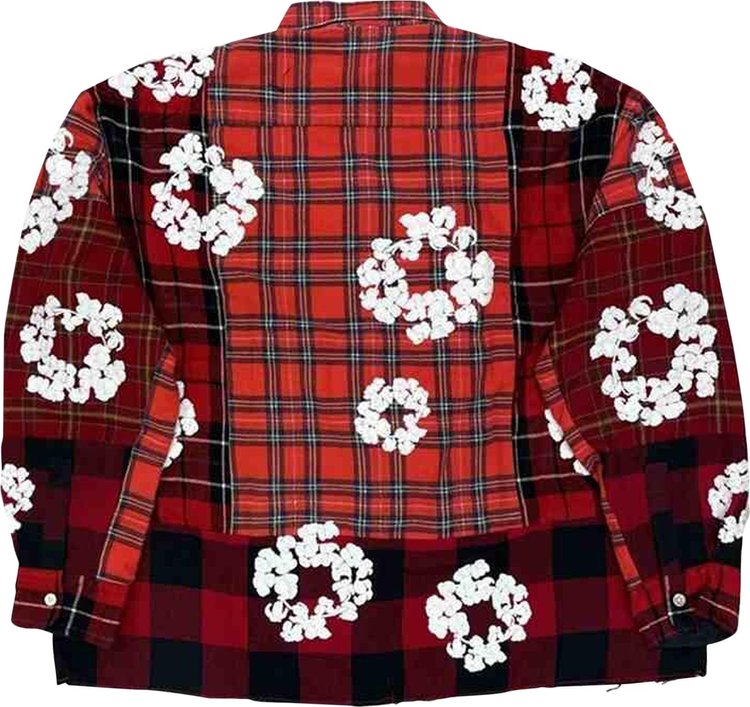 READYMADE x Denim Tears Wreath Check Shirt Red