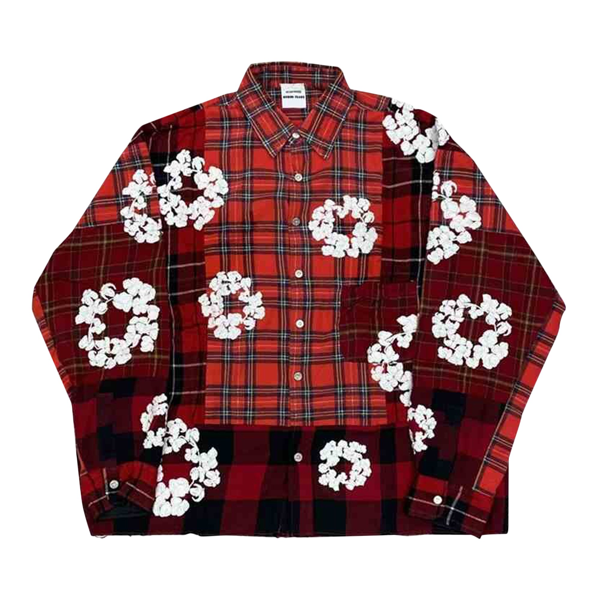 Buy READYMADE x Denim Tears Wreath Check Shirt 'Red' - RE DT RE 00