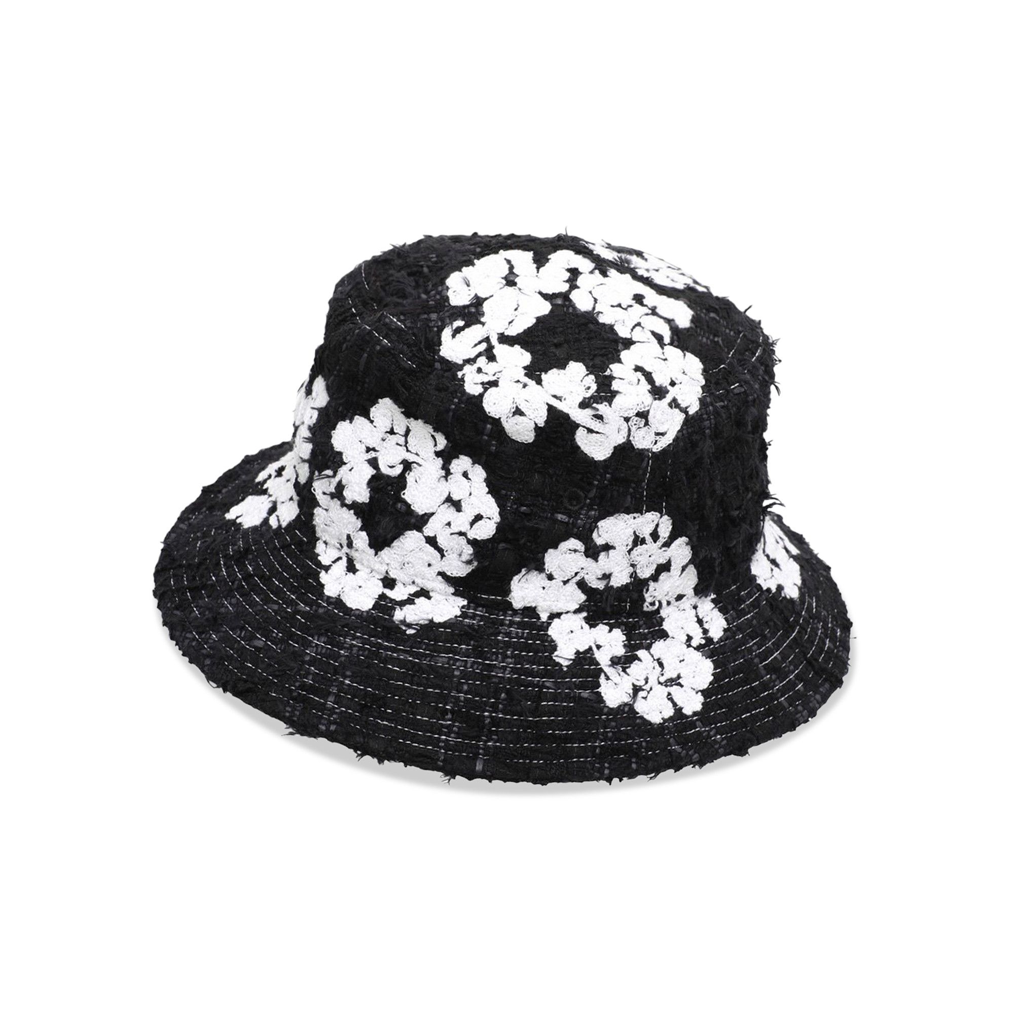 Buy READYMADE x Denim Tears Wreath Tweed Bucket Hat 'Black