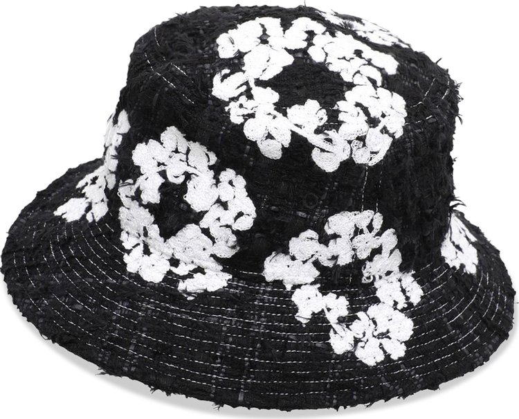 READYMADE x Denim Tears Wreath Tweed Bucket Hat Black