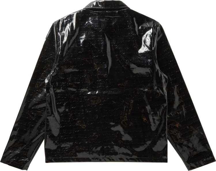 Fucking Awesome Stamp Embossed Liquid Vinyl Work Jacket Black