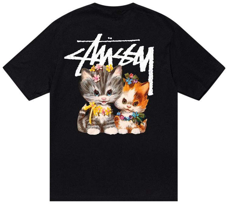 Stussy Kittens Tee Black