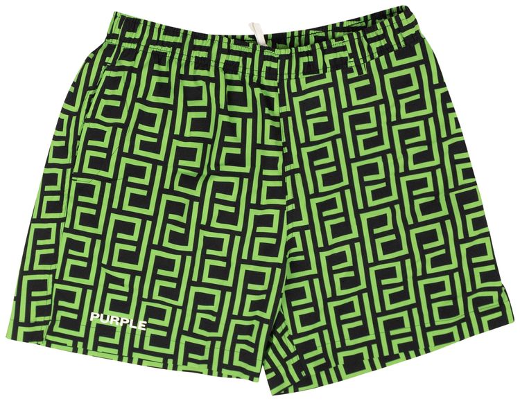 PURPLE BRAND Printed All Round Short 'Green'