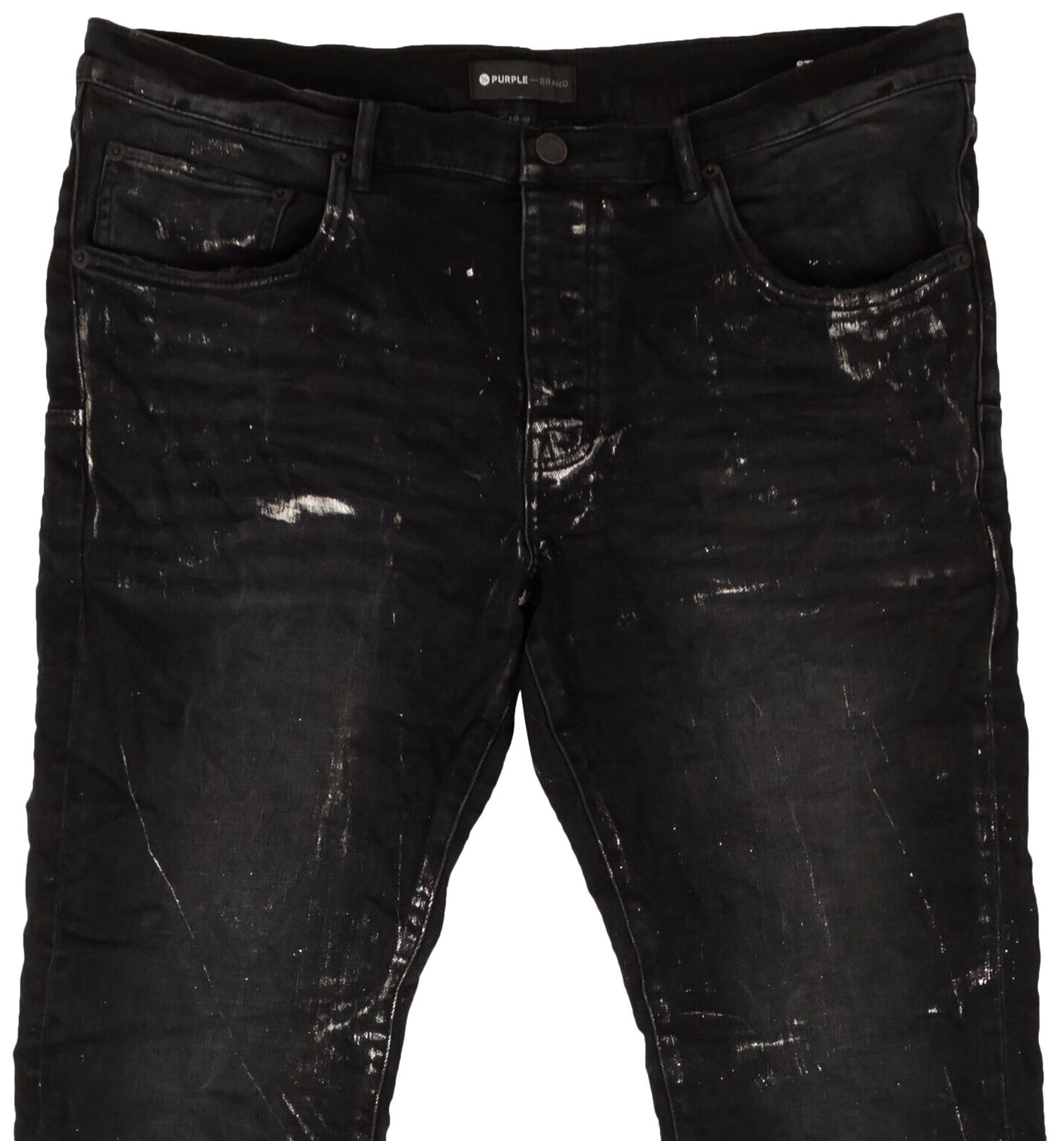 New! PURPLE METALLIC SIGNATURE TROUSER DENIM main image 1