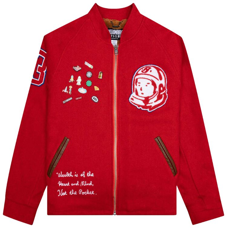 Billionaire Boys Club Helmet Varsity Jacket Red