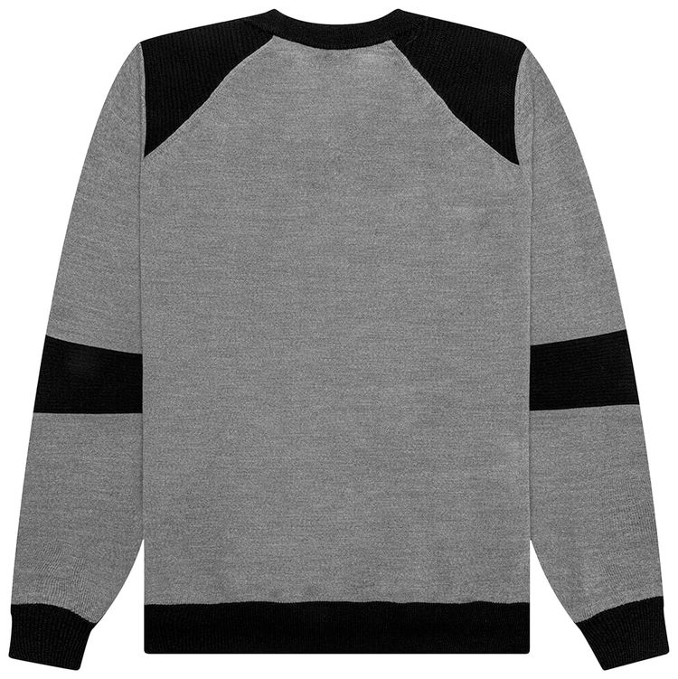 Balmain Shoulder Ribbed Knit Sweater GrisNoir