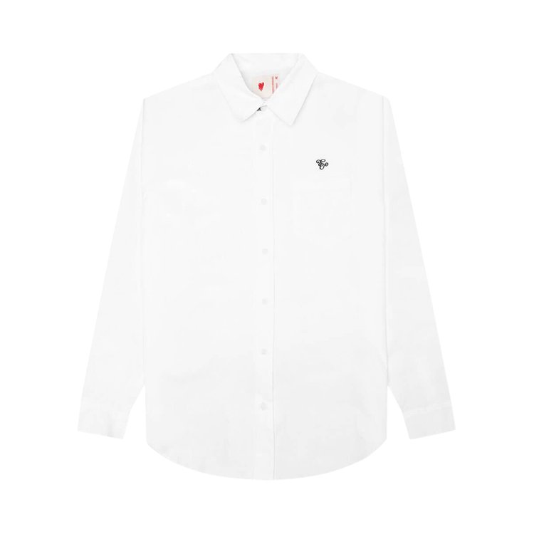 Emotionally Unavailable Airbrush Button Up 'White'