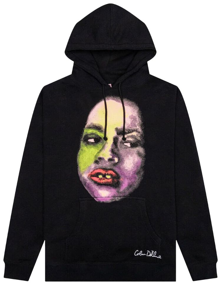 KidSuper Girl Face Hoodie Black