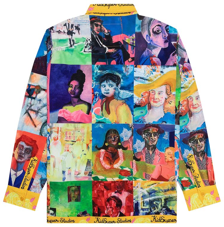 KidSuper Color Portraits Button Up Multicolor